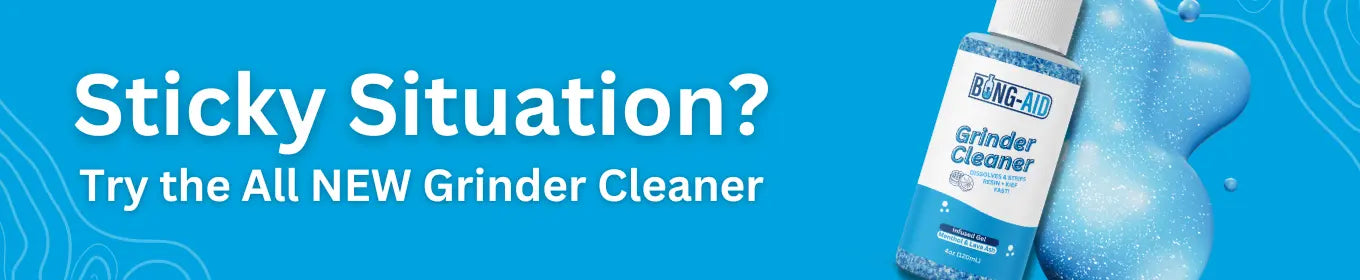 Bong Aid grinder cleaner banner