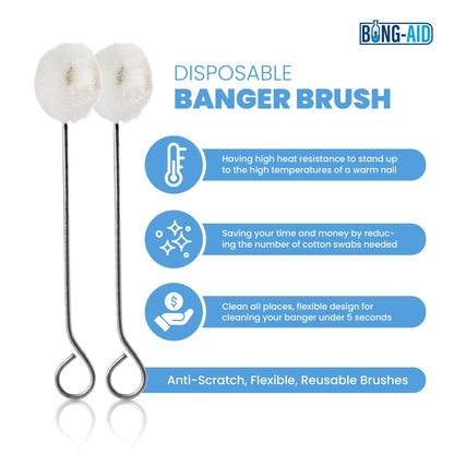 Disposable Banger Brush - 2 Pack - Bong Aid