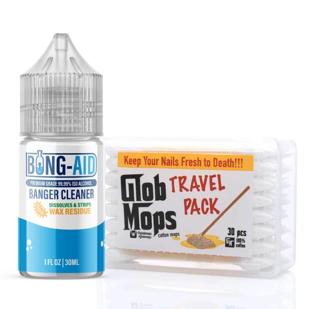 Glob Mops x Bong-Aid - Travel Kit - Bong Aid - banger cleaner and glob mops together
